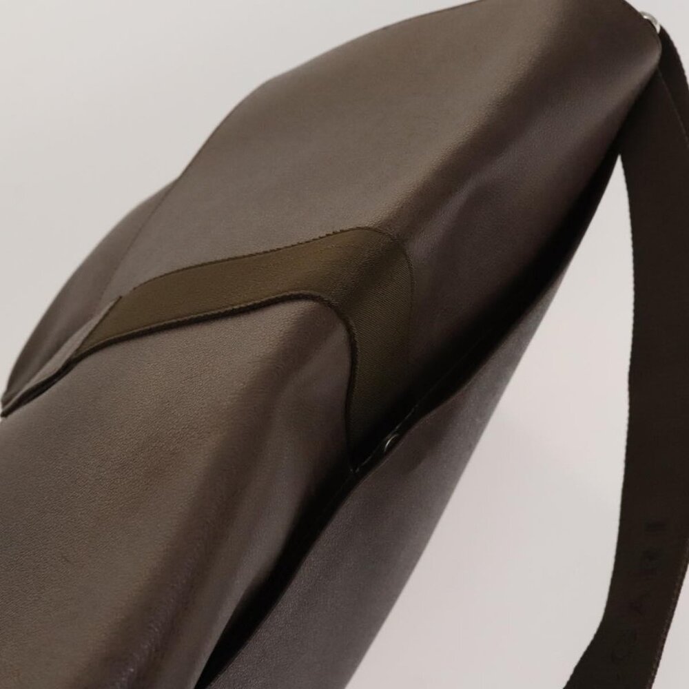 Authentic BVLGARI Shoulder Bag Leather Brown Silver - Picture 13 of 16